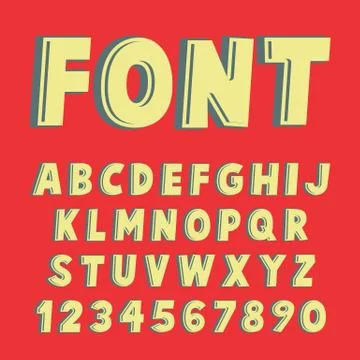 Alphabet design  handcrafted vector collection Stock Illustration