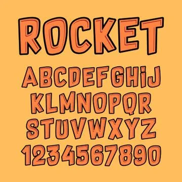 Alphabet design  handcrafted vector collection Stock Illustration