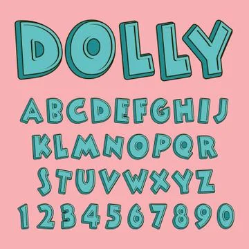 Alphabet design  handcrafted vector collection Stock Illustration