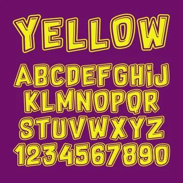 Alphabet design  handcrafted vector collection Stock Illustration