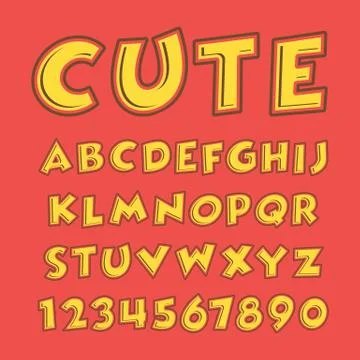Alphabet design  handcrafted vector collection Illustrazione stock