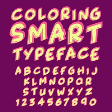 Alphabet design  handcrafted vector collection Stock Illustration