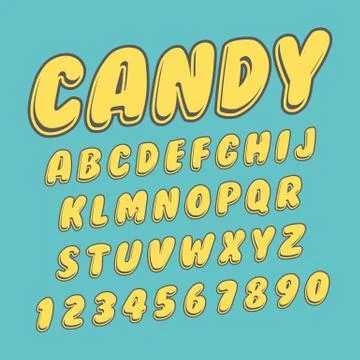 Alphabet design  handcrafted vector collection Stock Illustration