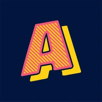 Alphabet design  handcrafted vector collection Stock Illustration