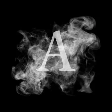 Alphabet design with smoke effect Illustrazione stock