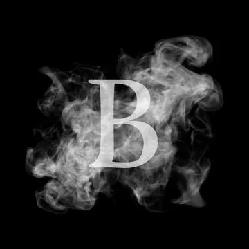 Alphabet design with smoke effect Stock Illustration