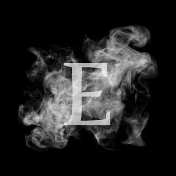 Alphabet design with smoke effect Stock Illustration