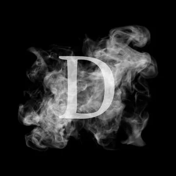 Alphabet design with smoke effect Illustrazione stock