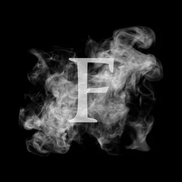 Alphabet design with smoke effect Illustrazione stock