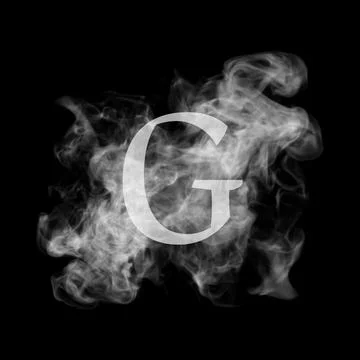 Alphabet design with smoke effect Stock Illustration