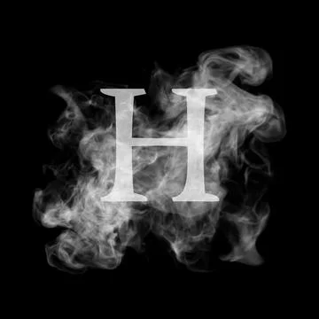 Alphabet design with smoke effect Stock Illustration