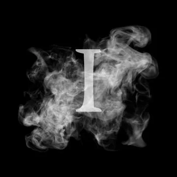 Alphabet design with smoke effect Illustrazione stock