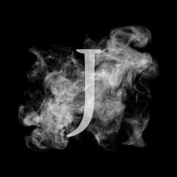 Alphabet design with smoke effect Stock Illustration