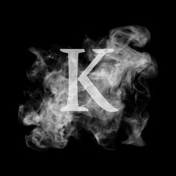Alphabet design with smoke effect Stock Illustration