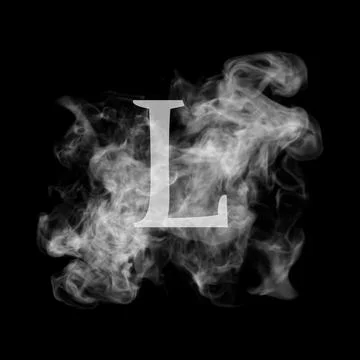 Alphabet design with smoke effect Illustrazione stock