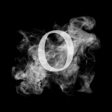 Alphabet design with smoke effect Stock Illustration