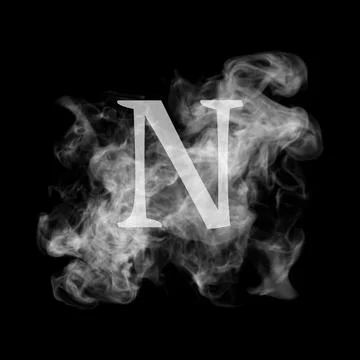 Alphabet design with smoke effect Stock Illustration