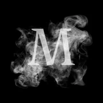 Alphabet design with smoke effect Stock Illustration