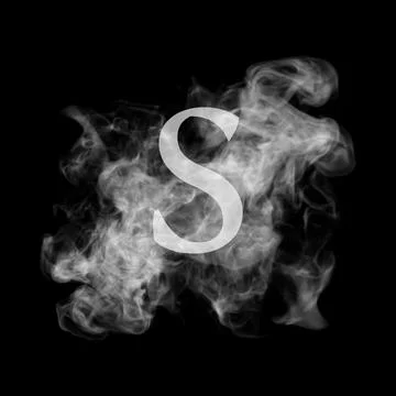 Alphabet design with smoke effect Stock Illustration