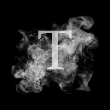 Alphabet design with smoke effect Illustrazione stock