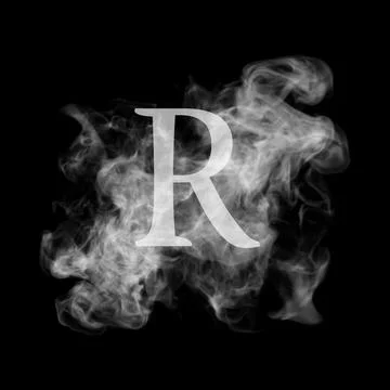 Alphabet design with smoke effect Stock Illustration
