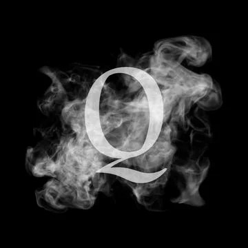 Alphabet design with smoke effect Stock Illustration