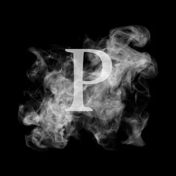 Alphabet design with smoke effect Illustrazione stock