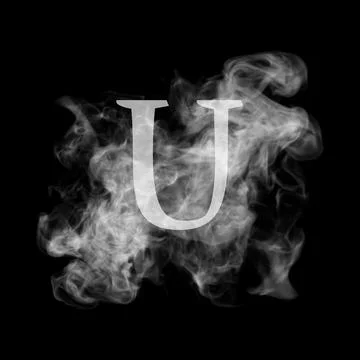 Alphabet design with smoke effect Stock Illustration