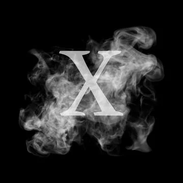 Alphabet design with smoke effect Stock Illustration