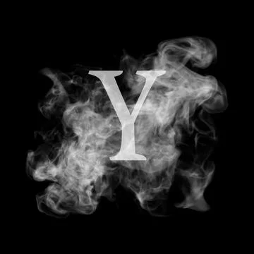 Alphabet design with smoke effect Stock Illustration