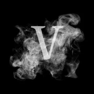 Alphabet design with smoke effect Illustrazione stock