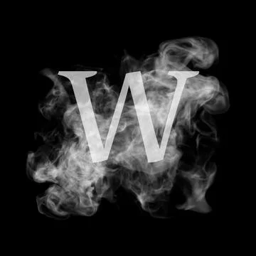 Alphabet design with smoke effect Stock Illustration