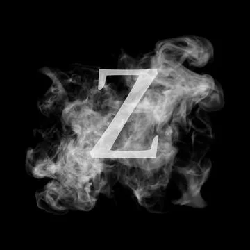 Alphabet design with smoke effect Stock Illustration