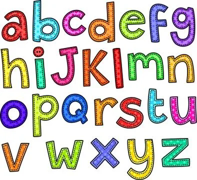 Alphabet Doodle Text Stock-Illustration