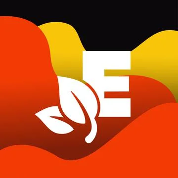 Alphabet E Leaf Logo Stock Illustration