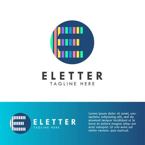 Alphabet e letter logo and icon design Stock Illustration