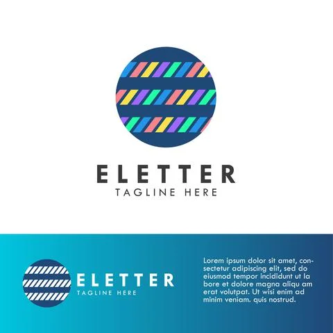 Alphabet e letter logo and icon design Stock Illustration