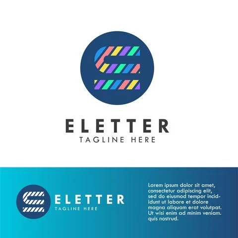 Alphabet e letter logo and icon design Stock Illustration