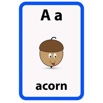 Alphabet flashcard Stock Illustration