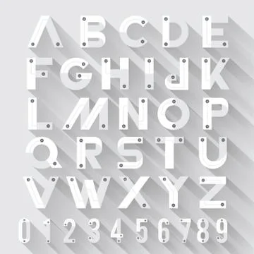 Alphabet flat design Stock Illustration