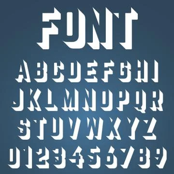 Alphabet font incomplete design Stock Illustration