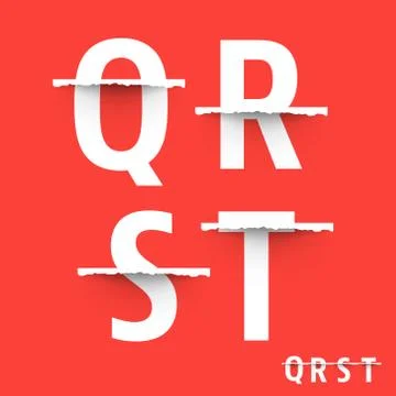 Alphabet font template Stock Illustration