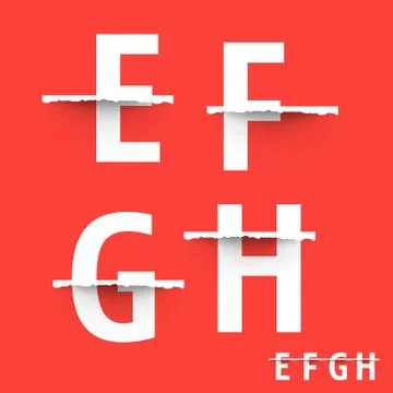 Alphabet font template Stock Illustration