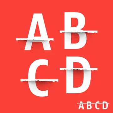 Alphabet font template Stock Illustration