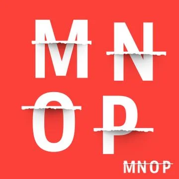 Alphabet font template Stock Illustration