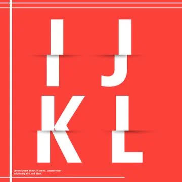 Alphabet font template 스톡 일러스트
