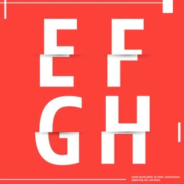 Alphabet font template Stock Illustration