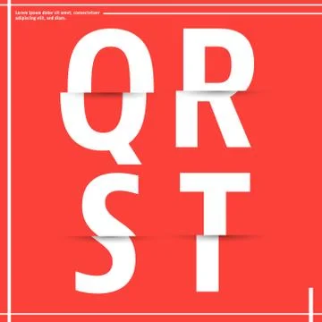 Alphabet font template Illustrazione stock