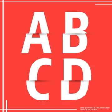 Alphabet font template Stock Illustration