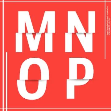 Alphabet font template Stock Illustration